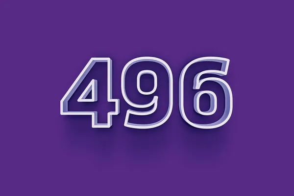 Номер 496 Изолирован Фиолетовом Фоне Вашего Уникального Рекламного Плаката Промо — стоковое фото