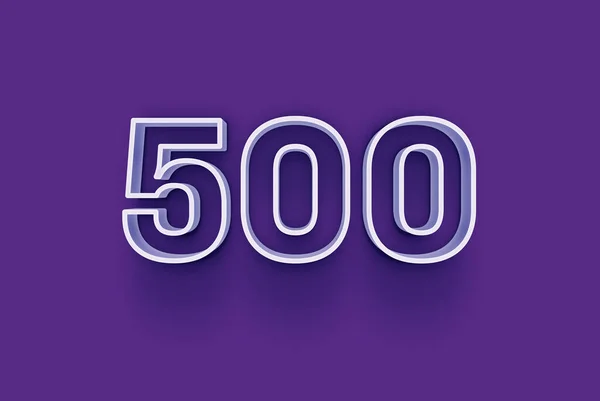 Numer 500 Jest Izolowany Fioletowym Tle Dla Unikalnej Sprzedaży Plakat — Zdjęcie stockowe