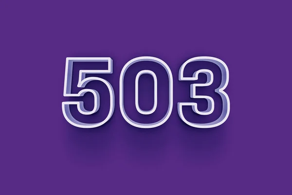 Numero 503 Isolato Sfondo Viola Tuo Poster Vendita Unico Sconto — Foto Stock