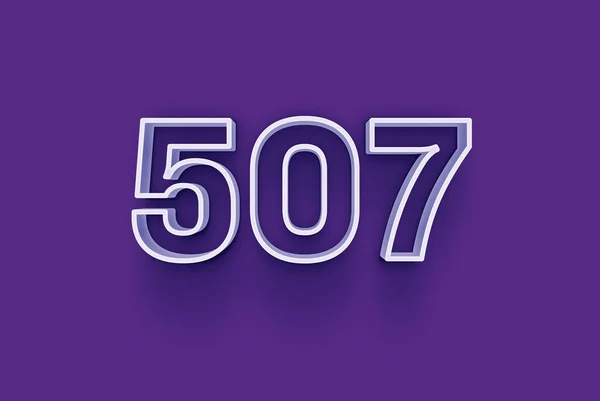 Numero 507 Isolato Sfondo Viola Tuo Poster Vendita Unico Sconto — Foto Stock