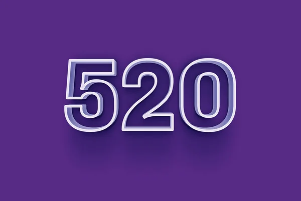 Number 520 Isolated Purple Background Your Unique Selling Poster Promo — Stock Photo, Image