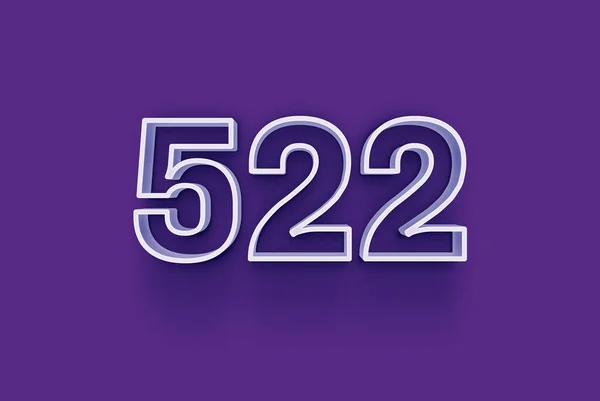 Número 522 Está Aislado Fondo Púrpura Para Oferta Única Venta — Foto de Stock