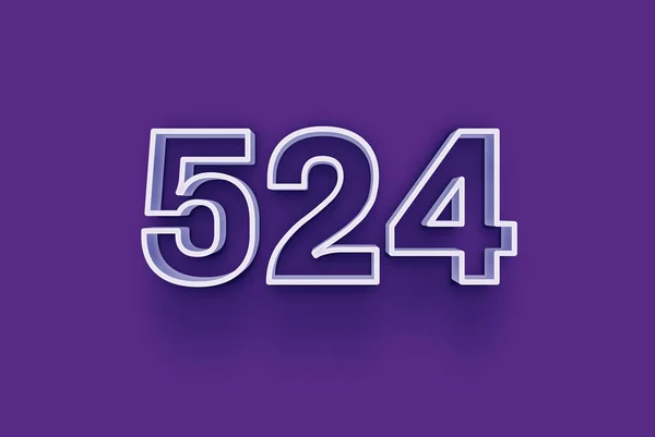 Номер 524 Изолирован Фиолетовом Фоне Вашего Уникального Рекламного Плаката Скидка — стоковое фото