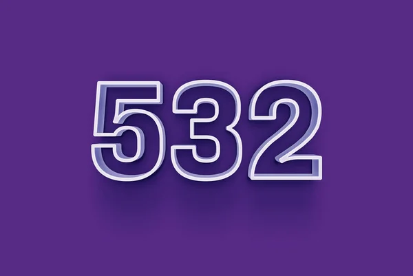 Numéro 532 Est Isolé Sur Fond Violet Pour Votre Vente — Photo