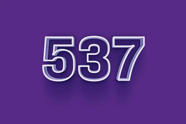Número 537 Está Aislado Fondo Púrpura Para Oferta Única Compra — Foto de Stock