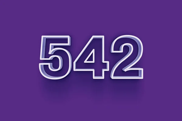 Number 542 Isolated Purple Background Your Unique Selling Poster Promo — Stock Photo, Image