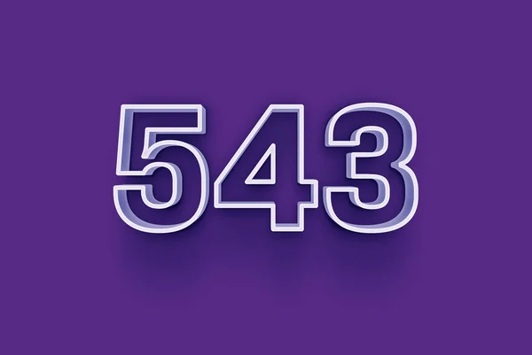 Number 543 Isolated Purple Background Your Unique Selling Poster Promo — Stock Photo, Image