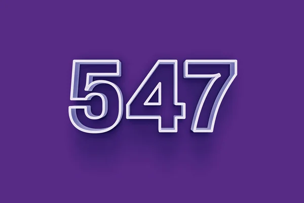 Номер 547 Изолирован Фиолетовом Фоне Вашего Уникального Рекламного Плаката Скидка — стоковое фото