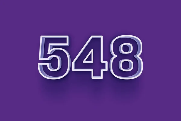 Número 548 Aísla Fondo Púrpura Para Oferta Única Compra Venta — Foto de Stock