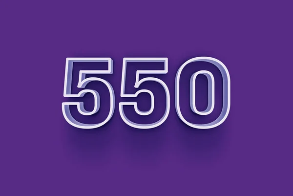 Número 550 Está Aislado Fondo Púrpura Para Oferta Única Compra —  Fotos de Stock