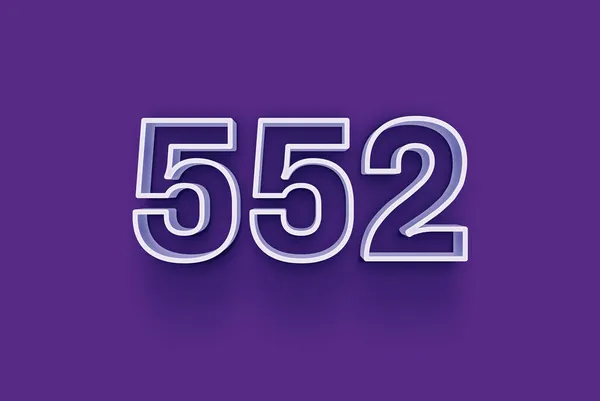 Número 552 Está Aislado Fondo Púrpura Para Oferta Única Venta — Foto de Stock