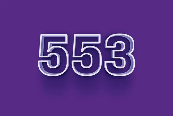 Номер 553 Изолирован Фиолетовом Фоне Вашего Уникального Рекламного Плаката Скидка — стоковое фото