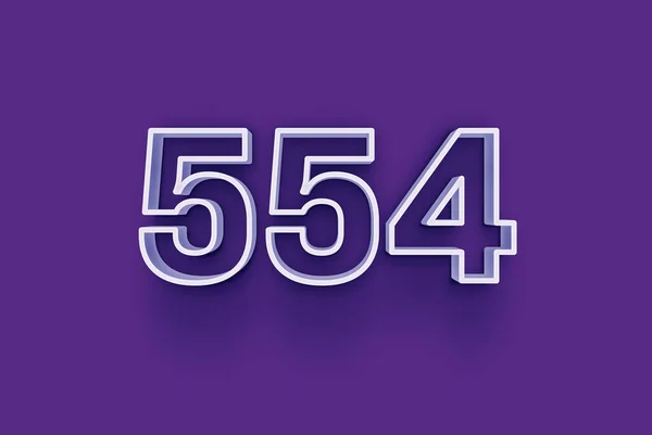 Número 554 Está Aislado Fondo Púrpura Para Oferta Única Venta — Foto de Stock