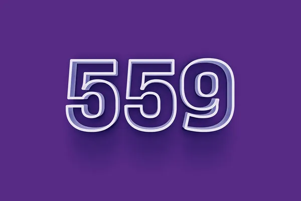Número 559 Está Aislado Fondo Púrpura Para Oferta Única Compra — Foto de Stock