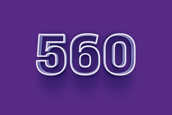 Numero 560 Isolato Sfondo Viola Tuo Poster Vendita Unico Sconto — Foto Stock