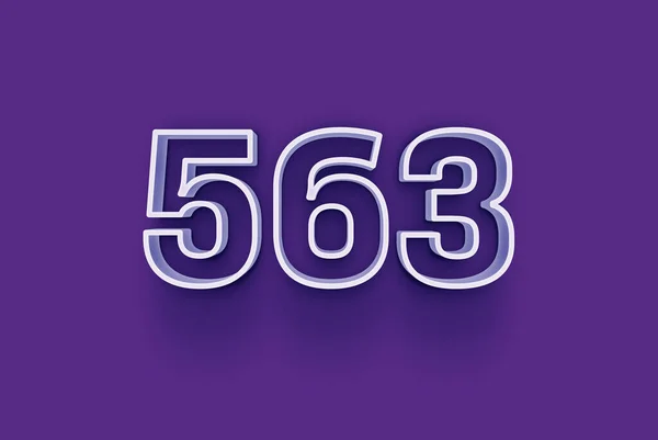 Número 563 Isolado Fundo Roxo Para Seu Único Cartaz Venda — Fotografia de Stock