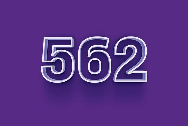 Numer 562 Jest Izolowany Fioletowym Tle Dla Unikalnej Sprzedaży Plakat — Zdjęcie stockowe