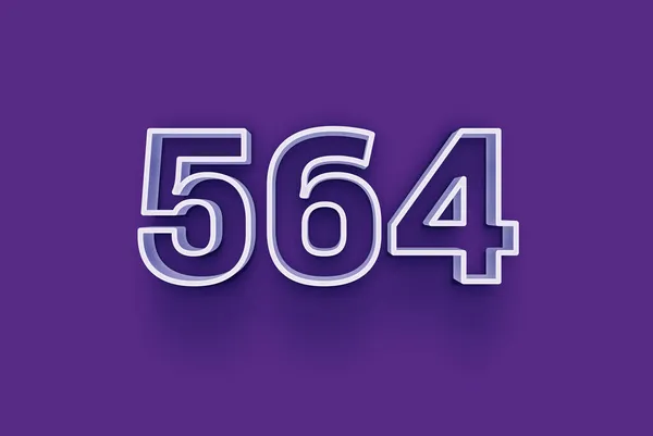 Número 564 Está Aislado Fondo Púrpura Para Oferta Única Compra — Foto de Stock