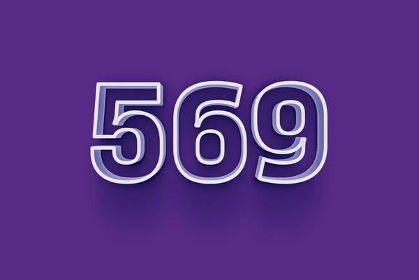 Numéro 569 Est Isolé Sur Fond Violet Pour Votre Vente — Photo