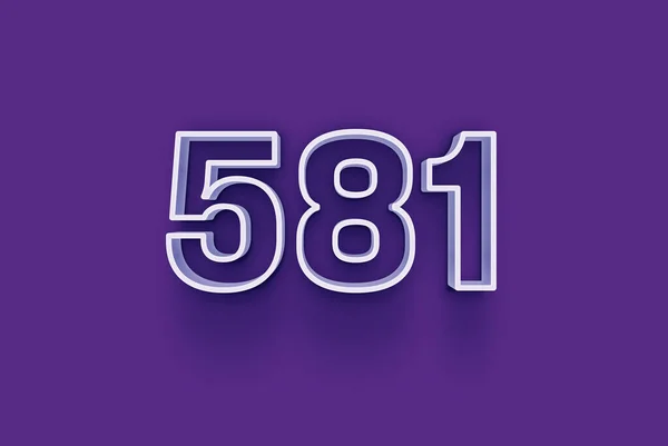 Numéro 581 Est Isolé Sur Fond Violet Pour Votre Vente — Photo