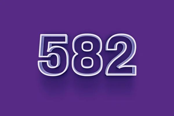 Numer 582 Jest Izolowany Fioletowym Tle Dla Unikalnej Sprzedaży Plakat — Zdjęcie stockowe