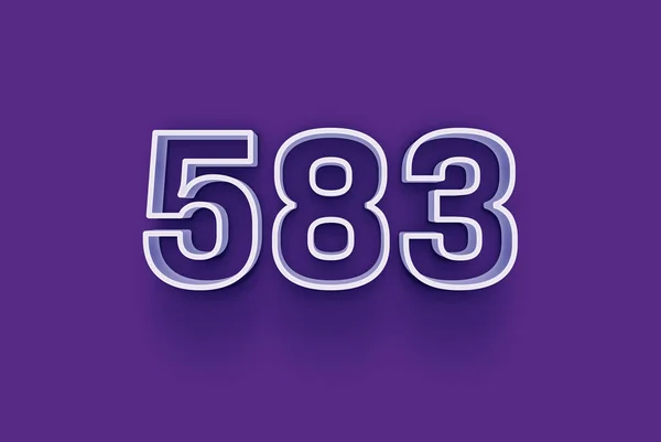 Номер 583 Изолирован Фиолетовом Фоне Вашего Уникального Рекламного Плаката Скидка — стоковое фото