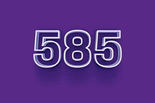 Номер 585 Изолирован Фиолетовом Фоне Вашего Уникального Рекламного Плаката Скидка — стоковое фото