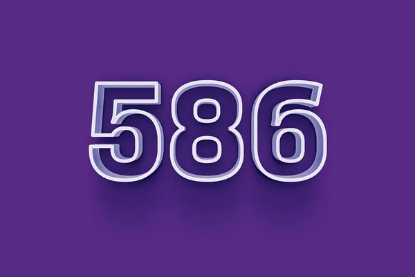 Numer 586 Jest Izolowany Fioletowym Tle Dla Unikalnej Sprzedaży Plakat — Zdjęcie stockowe