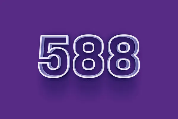 Nummer 588 Ist Isoliert Auf Lila Hintergrund Für Ihre Einzigartigen — Stockfoto