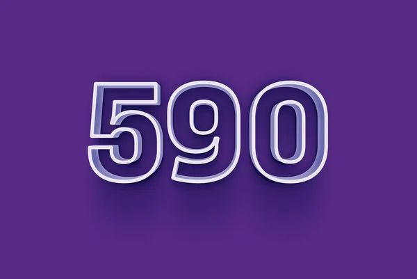 Numero 590 Isolato Sfondo Viola Tuo Poster Vendita Unico Sconto — Foto Stock