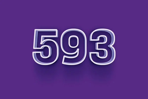 Número 593 Aísla Fondo Púrpura Para Oferta Única Compra Venta — Foto de Stock