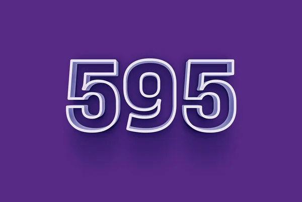 Número 595 Aísla Fondo Púrpura Para Oferta Única Compra Venta —  Fotos de Stock