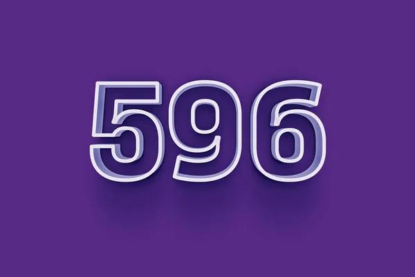 Numéro 596 Est Isolé Sur Fond Violet Pour Votre Vente — Photo
