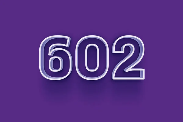 Numéro 602 Est Isolé Sur Fond Violet Pour Votre Vente — Photo