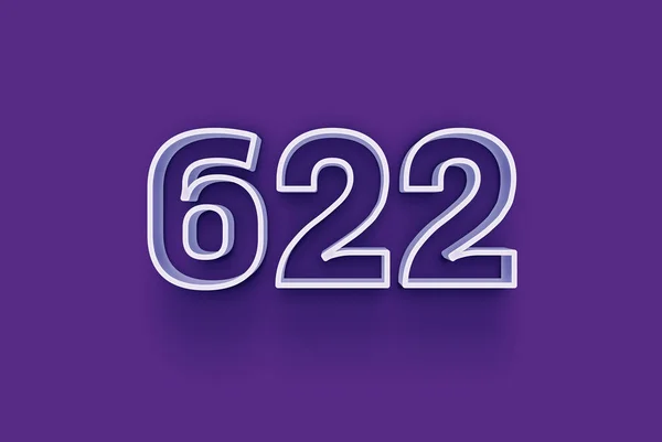 Number 622 Isolated Purple Background Your Unique Selling Poster Promo — Stock Photo, Image