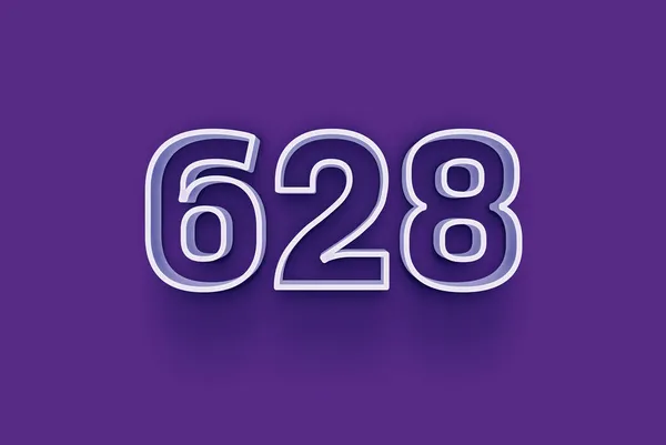 Numer 628 Jest Izolowany Fioletowym Tle Dla Unikalnej Sprzedaży Plakat — Zdjęcie stockowe