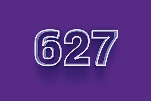 Número 627 Isolado Fundo Roxo Para Seu Único Cartaz Venda — Fotografia de Stock