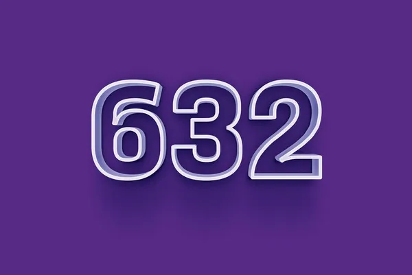 Número 632 Está Aislado Fondo Púrpura Para Oferta Única Venta — Foto de Stock