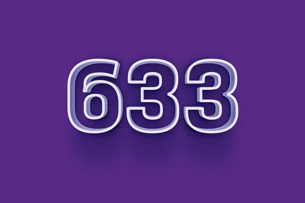Número 633 Está Aislado Fondo Púrpura Para Oferta Única Venta — Foto de Stock