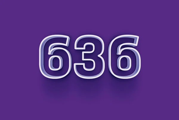 Номер 636 Ізольований Фіолетовому Фоні Вашої Унікальної Промо Знижки Промо — стокове фото