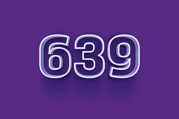 Numer 639 Jest Izolowany Fioletowym Tle Dla Unikalnej Sprzedaży Plakat — Zdjęcie stockowe
