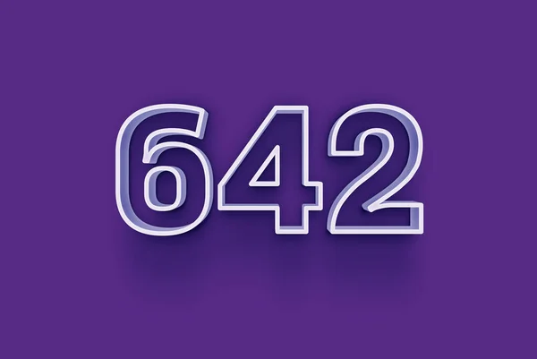 Numer 642 Jest Izolowany Fioletowym Tle Dla Unikalnej Sprzedaży Plakat — Zdjęcie stockowe