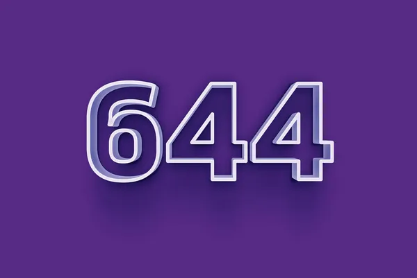 Number 644 Isolated Purple Background Your Unique Selling Poster Promo — Stock Photo, Image