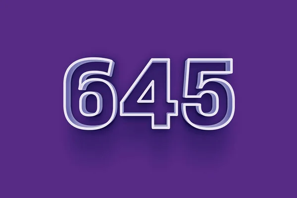 Number 645 Isolated Purple Background Your Unique Selling Poster Promo — Stock Photo, Image