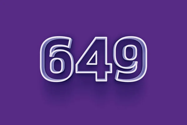Número 649 Está Aislado Fondo Púrpura Para Oferta Única Compra — Foto de Stock