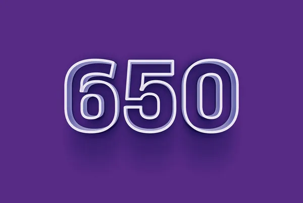 Número 650 Está Aislado Fondo Púrpura Para Oferta Única Compra —  Fotos de Stock