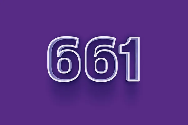Numéro 661 Est Isolé Sur Fond Violet Pour Votre Vente — Photo
