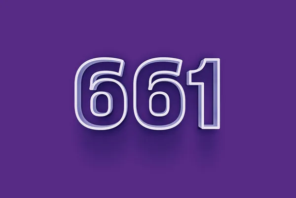 Numero 661 Isolato Sfondo Viola Tuo Poster Vendita Unico Sconto — Foto Stock