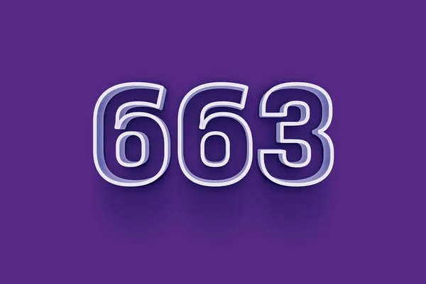 Número 663 Está Aislado Fondo Púrpura Para Oferta Única Venta — Foto de Stock