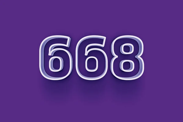 Numéro 668 Est Isolé Sur Fond Violet Pour Votre Vente — Photo